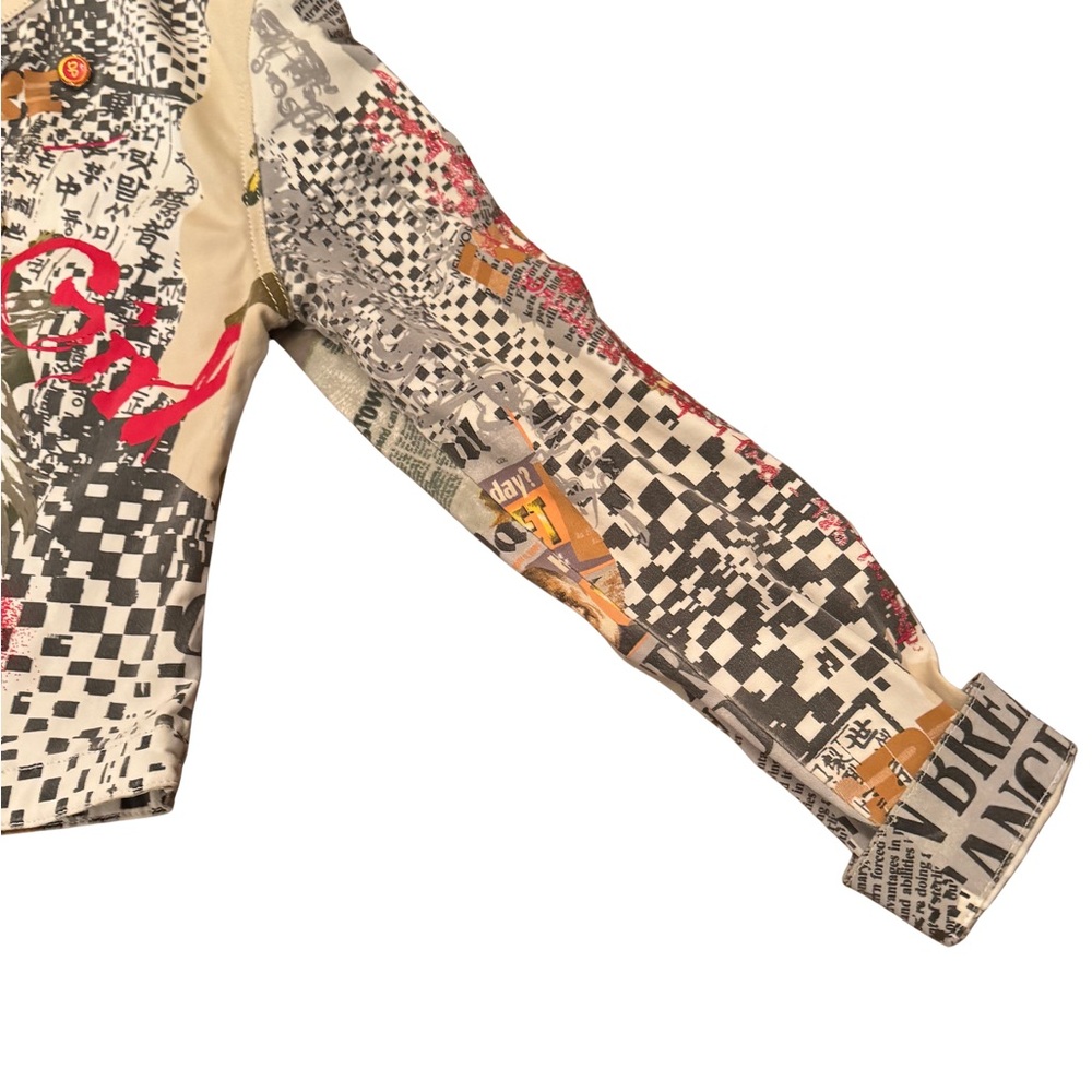 Johnny Girl Patchwork Denim and Print Jacket - Picture 9 of 12